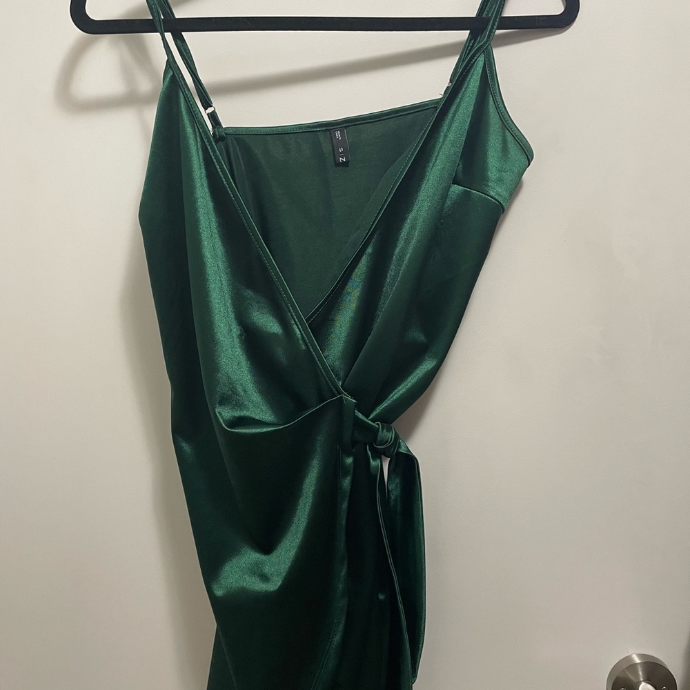 Zaful green wrap dress
